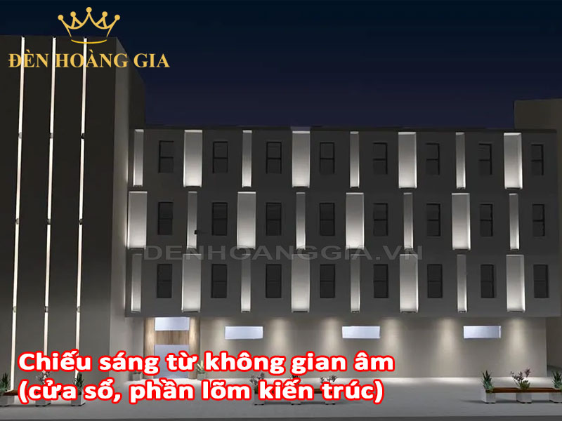 Chiếu sáng không gian âm của mặt tiền