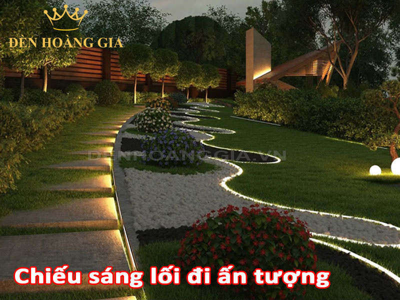 Đừng quên chiếu sáng lối đi sân vườn