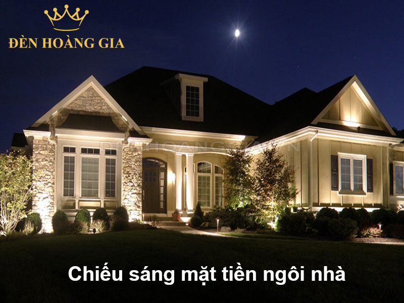 Chiếu sáng mặt tiền ngôi nhà giúp tăng giá trị công trình