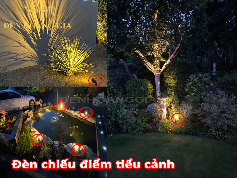 Đèn chiếu điểm tiểu cảnh có IP65, IP66 phù hợp lắp trên bờ