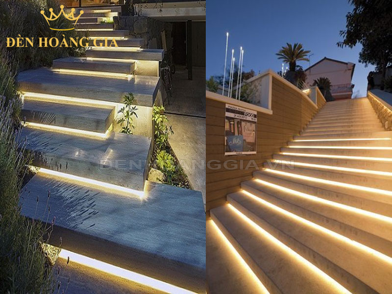 Lắp đèn led dây chiếu sáng bậc cầu thang