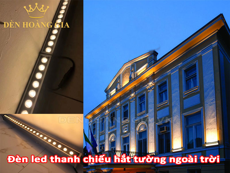 Đèn led thanh chiếu hắt tường mặt tiền