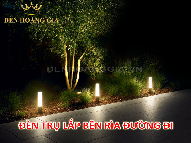 Đèn trụ lắp bên rìa đường đi
