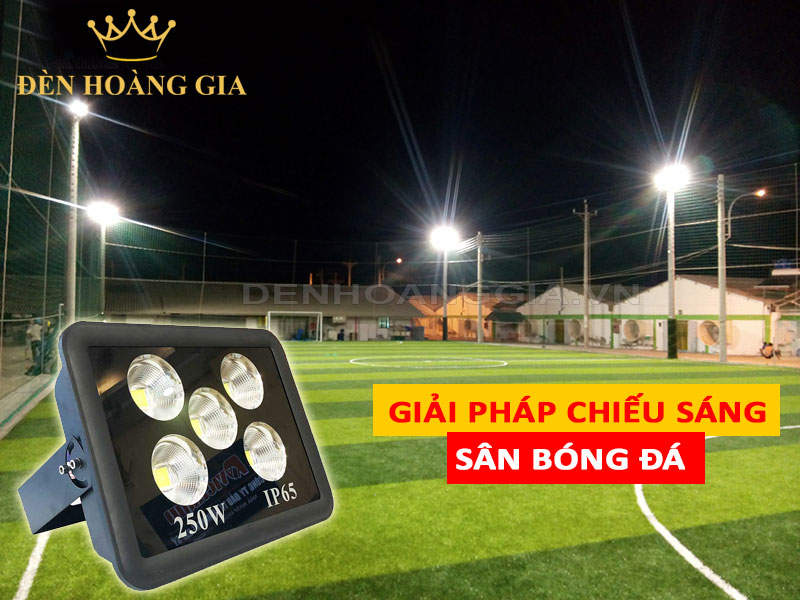 Đèn pha led chiếu sâu, chóa cốc tròn - chiếu sáng sân bóng đá