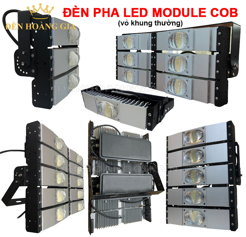 Đèn pha led Module COB vỏ khung thường