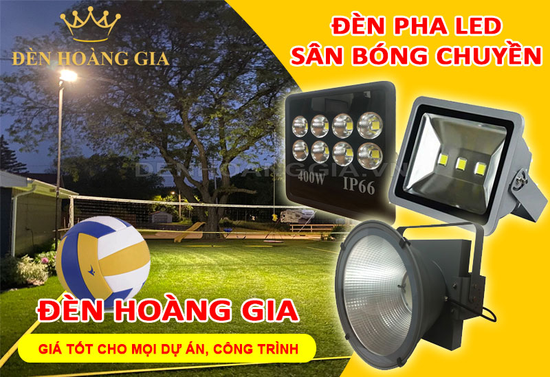 Đèn pha led sân bóng chuyền
