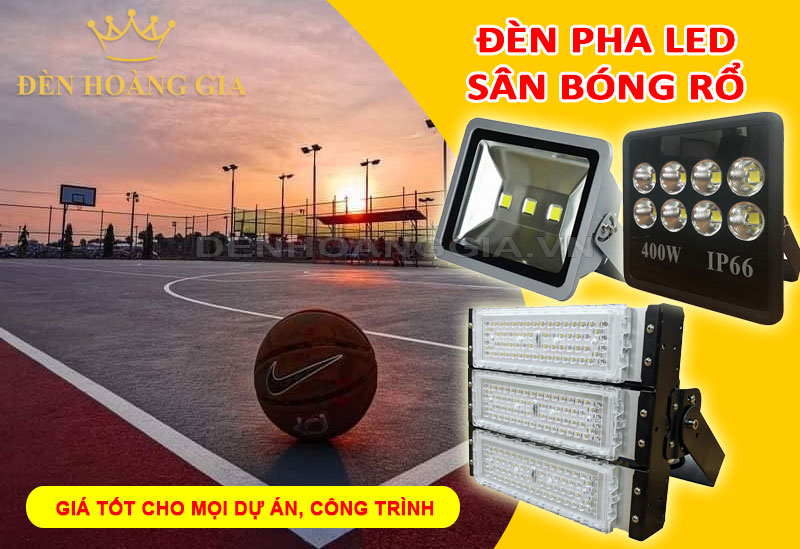 Đèn pha led sân bóng rổ