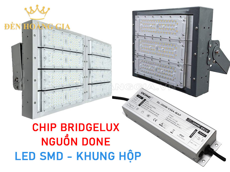 Đèn pha module led SMD Bridgelux nguồn Done khung hộp chắc chắn