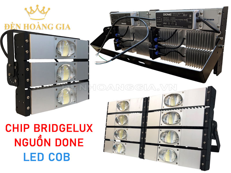 Đèn pha module led COB Bridgelux nguồn Done khung nhôm tản nhiệt