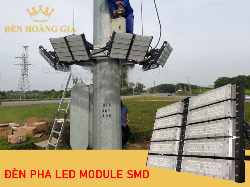 Đèn pha led module SMD lắp gian đèn nâng hạ