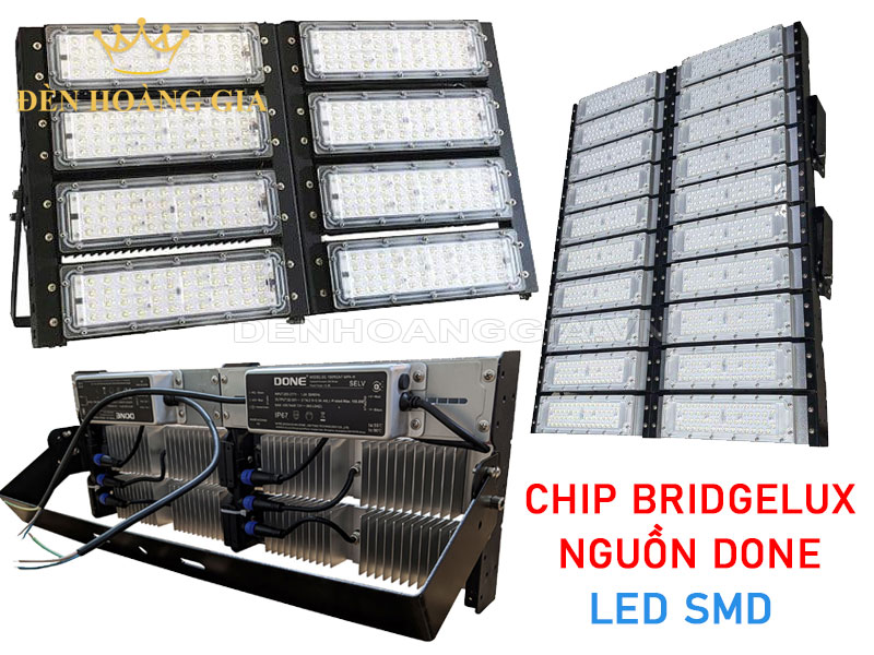Đèn pha module led SMD Bridgelux nguồn Done khung nhôm tản nhiệt
