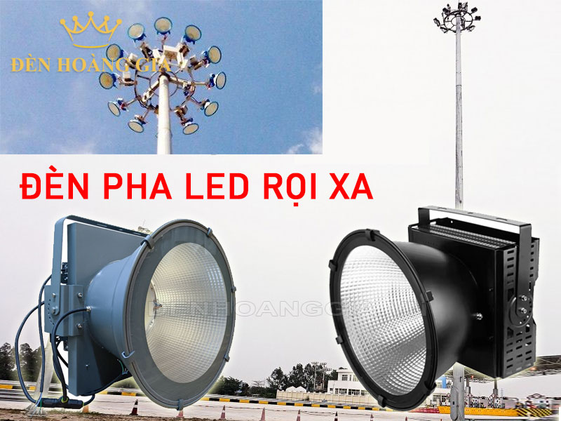Đèn pha led rọi xa lắp giàn đèn nâng hạ
