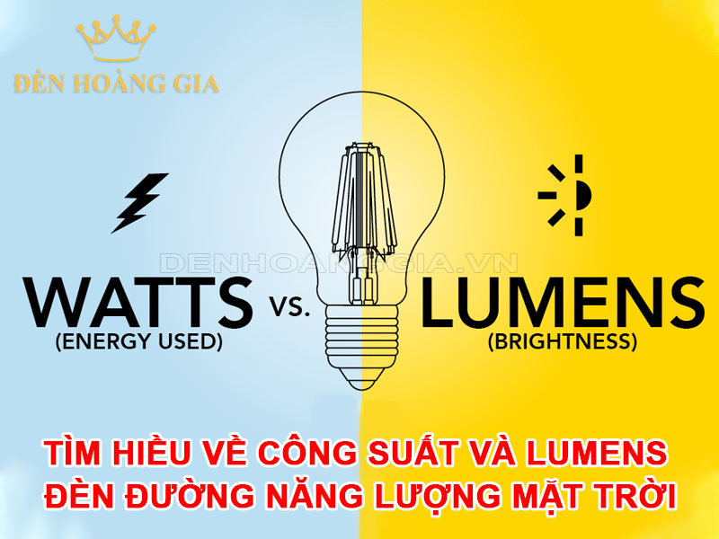 Tìm hiều về công suất và lumens đèn đường năng lượng mặt trời