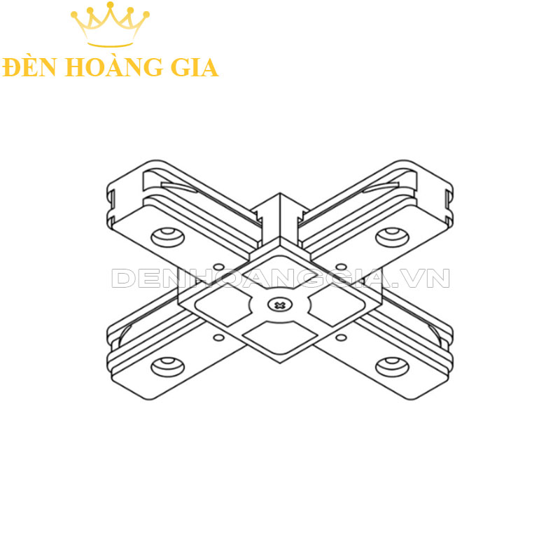 Bộ nối chữ thập thanh ray Rạng Đông RAY TRL01/NC+