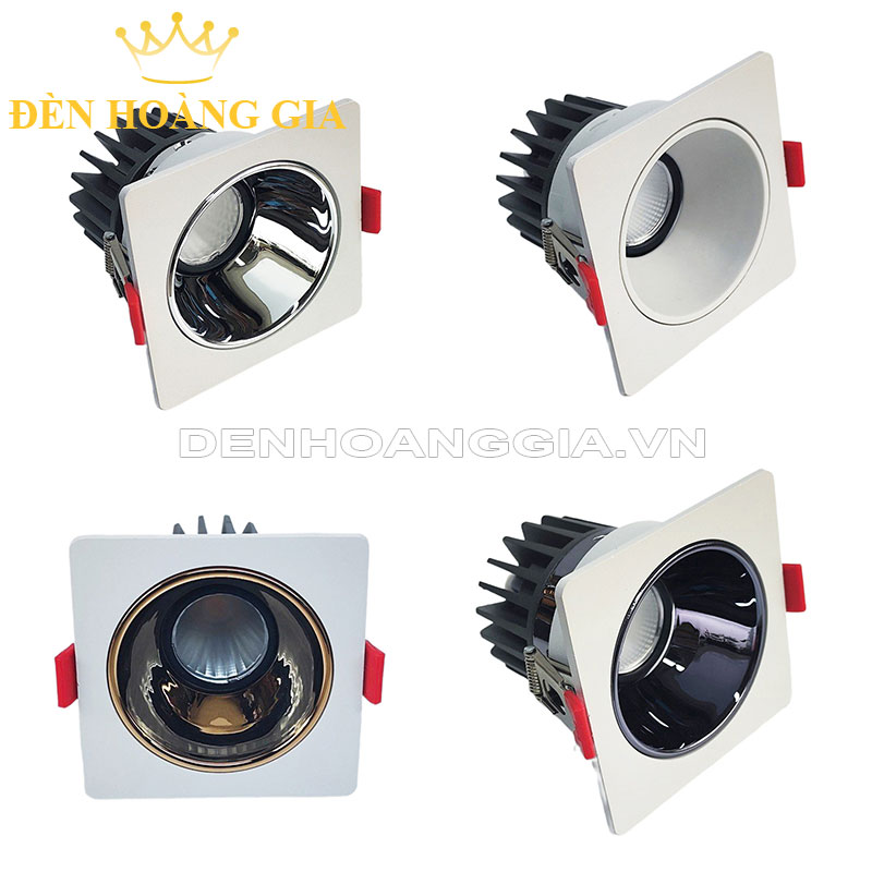 Đèn led spotlight âm trần mặt phẳng cao cấp vuông 7w 12w 15w 18w