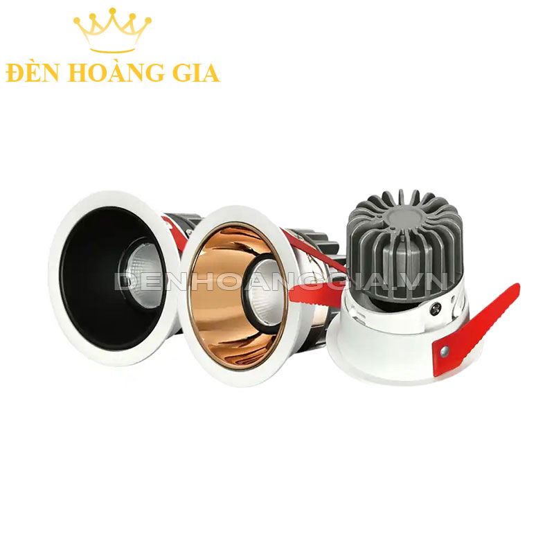 Đèn led spotlight âm trần tròn Moon 7w 12w 15w