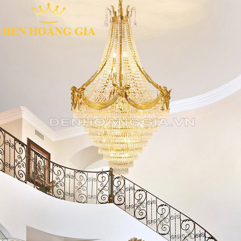 Đèn chùm đồng pha lê Rolux-DCDPL10031-800