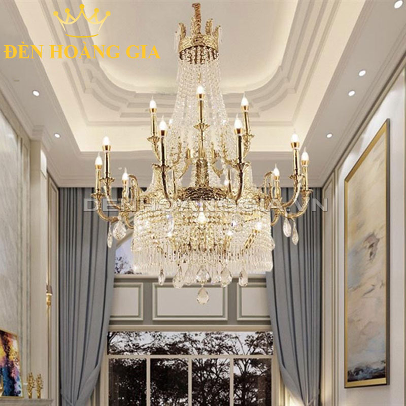 Đèn chùm đồng pha lê Rolux-DCDPLYB1926-20B