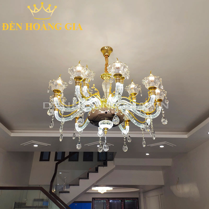 Đèn chùm tân cổ điển pha lê Rolux-DCPL8050-15
