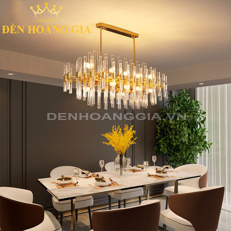 Đèn chùm thả Pha lê dạng Elip Rolux-DCTPL6606