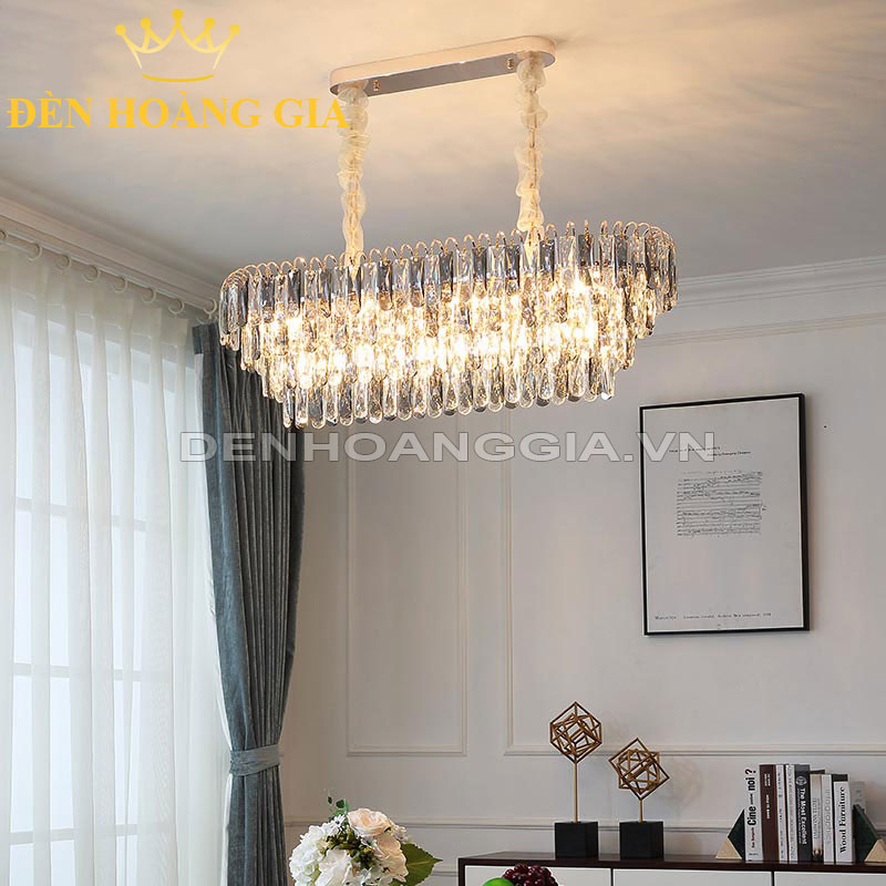 Đèn chùm thả Pha lê dạng Elip Rolux-DCTPLE19205