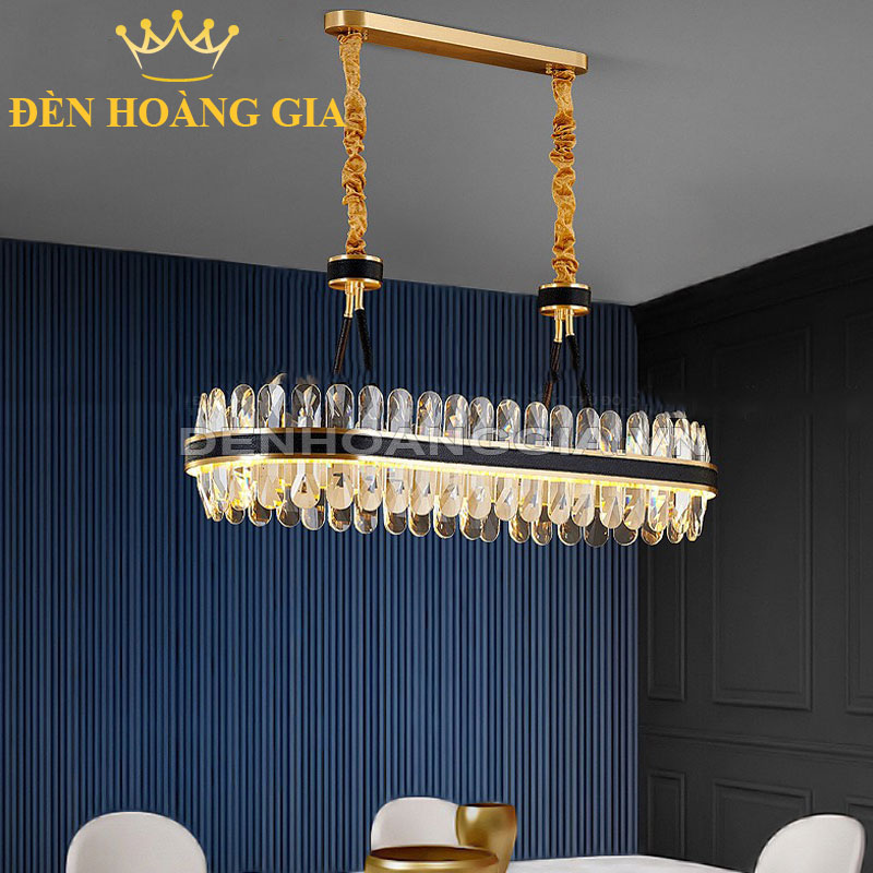 Đèn chùm thả Pha lê dạng Elip Rolux-DCTPLE3009