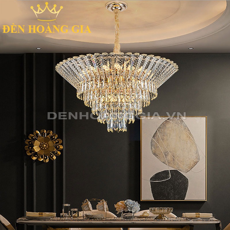 Đèn chùm thả Pha lê dạng Vương miện Rolux-DCTPLV88235