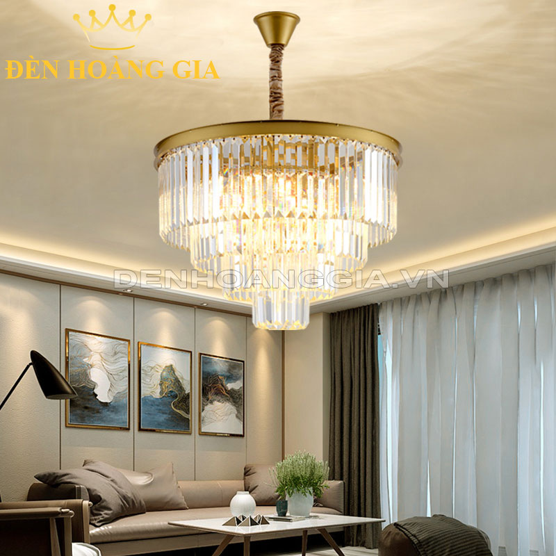 Đèn chùm thả Pha lê Ý Gold Rolux-DCTPL6070G