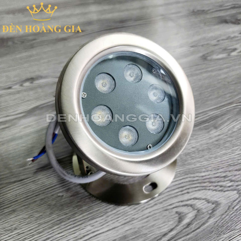 Đèn led âm nước hồ Koi chân đế Diamond 12w (6x2w)