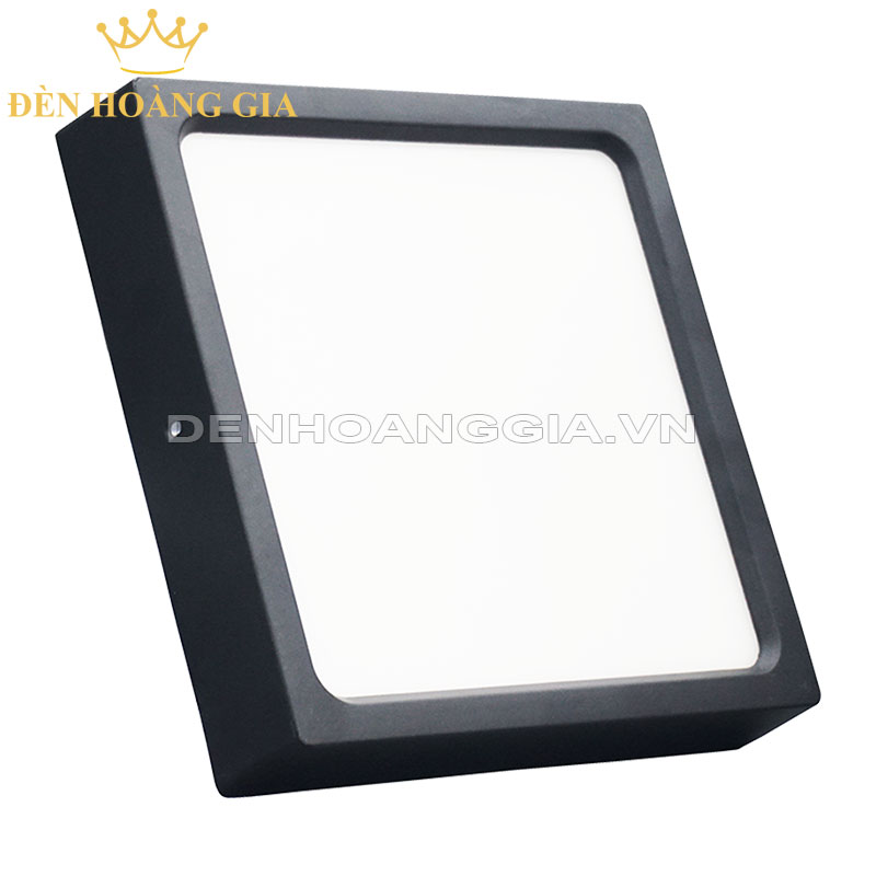 Đèn led ốp trần vuông vỏ đen