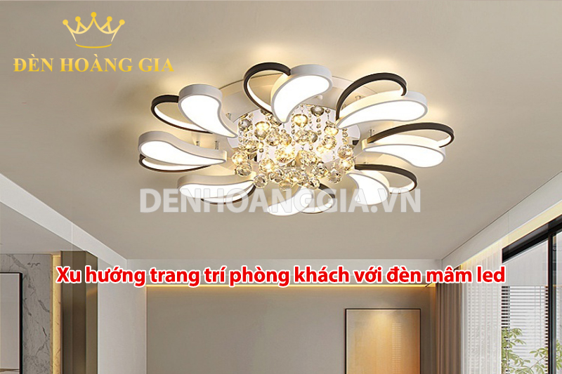 đèn mâm led phòng khách