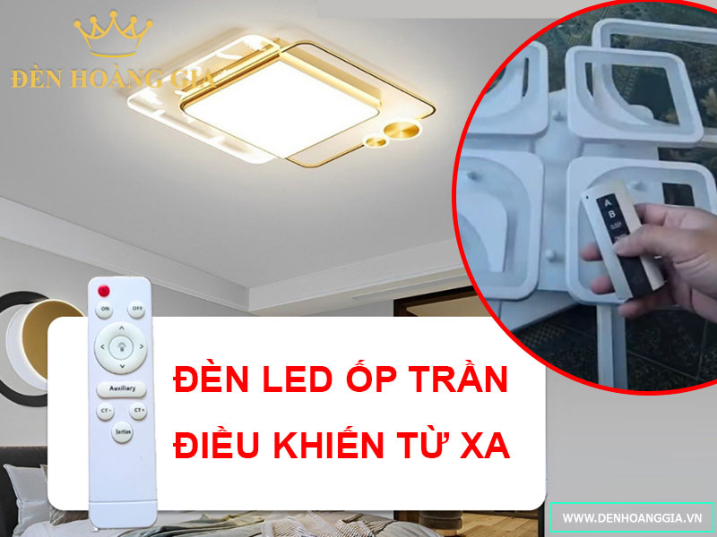 Đèn led ốp trần điều khiển từ xa