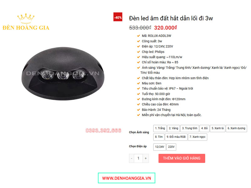 Đèn hắt dẫn lối đi trang trí sân vườn giá rẻ
