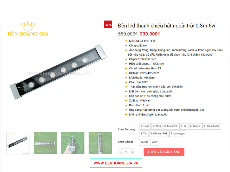 Đèn led thanh trang trí sân vườn hiệu quả