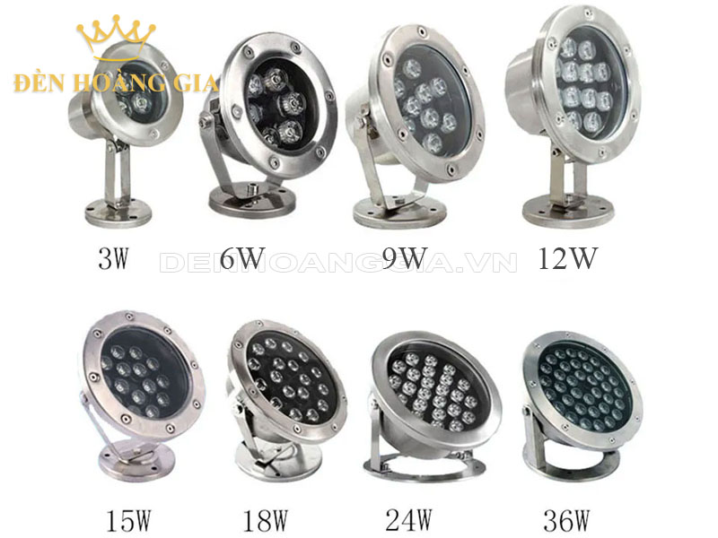 Đèn âm nước inox