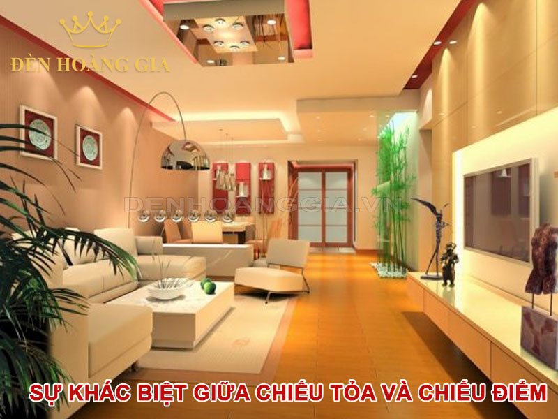 Sự khác biệt chính giữa chiếu tỏa và chiếu điểm