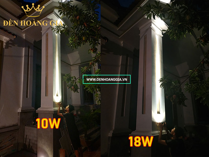 So sánh đèn rọi cột 10w và đèn rọi cột 18w