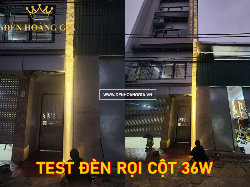 Test đèn rọi cột 36w