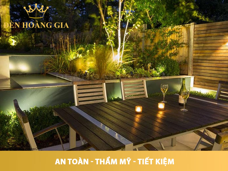 Chiếu sáng san vườn an toàn, thẩm mỹ, tiết kiệm điện