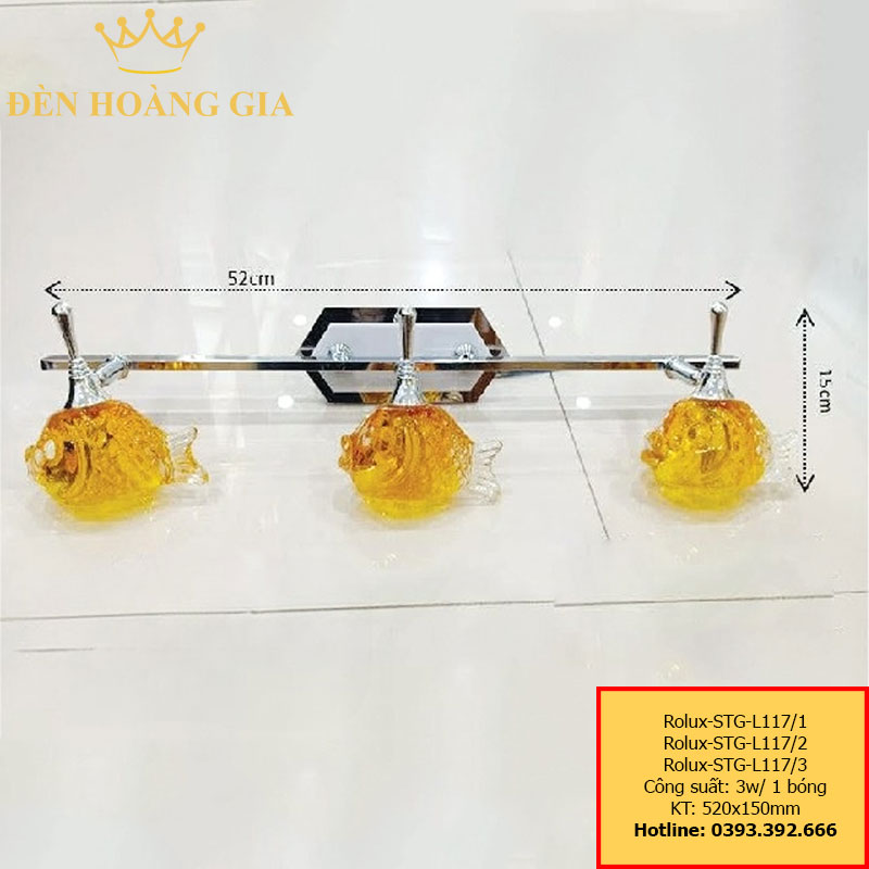 Đèn led soi tranh - soi gương Rolux-STG-L117-3