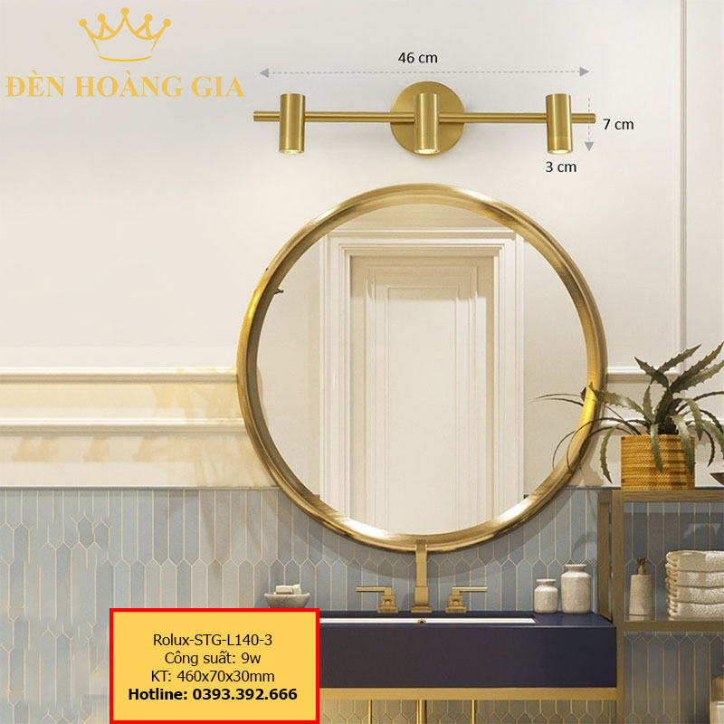 Đèn led soi tranh – soi gương Rolux-STG-L140-3