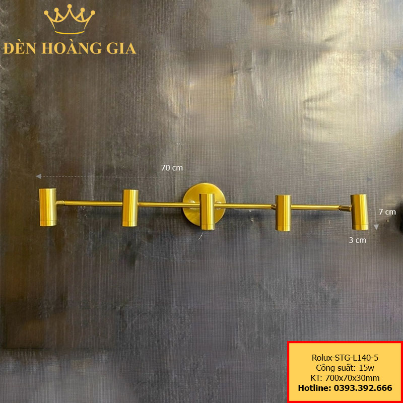 Đèn led soi tranh – soi gương Rolux-STG-L140-5
