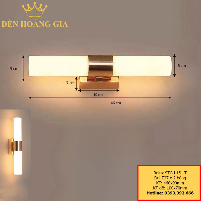 Đèn led soi tranh - soi gương Rolux-STG-L151-T
