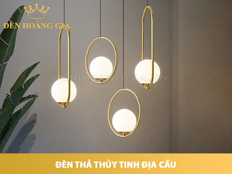 Đèn thả thủy tinh địa cầu