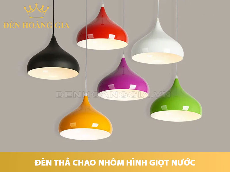 Đèn thả chao nhôm hình giọt nước