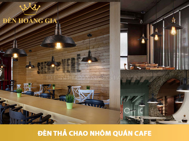 Đèn thả chao nhôm trang trí quán café, nhà hàng, quầy bar