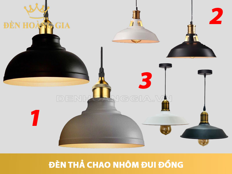 Đèn thả chao nhôm đui đồng