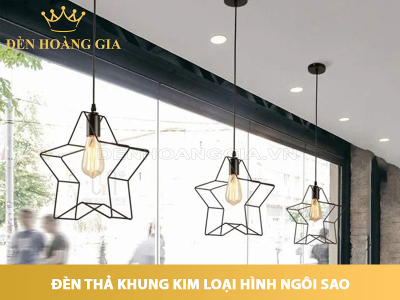 Đèn thả khung kim loại hình ngôi sao
