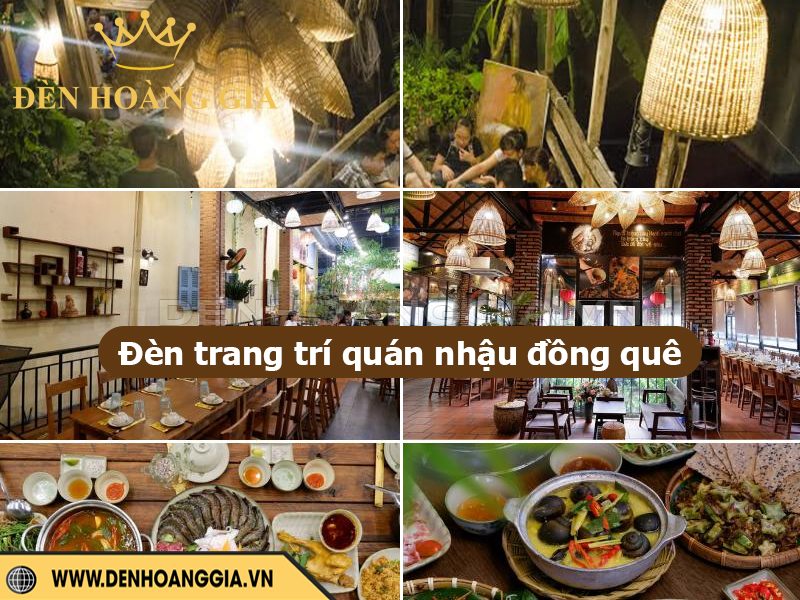 Đèn trang trí quán nhậu phong cách đồng quê