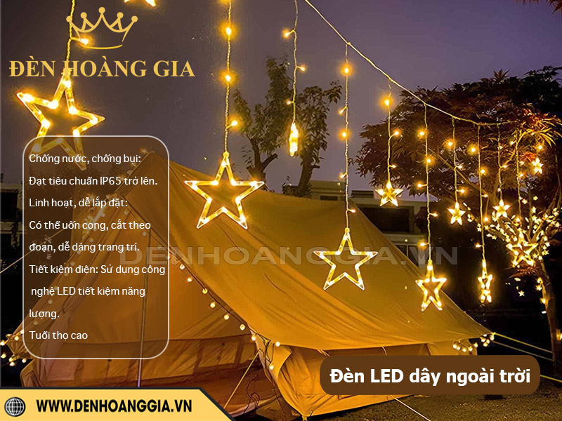 Đèn LED thiết kế dạng dây linh hoạt, có khả năng chống nước, dùng để chiếu sáng và trang trí